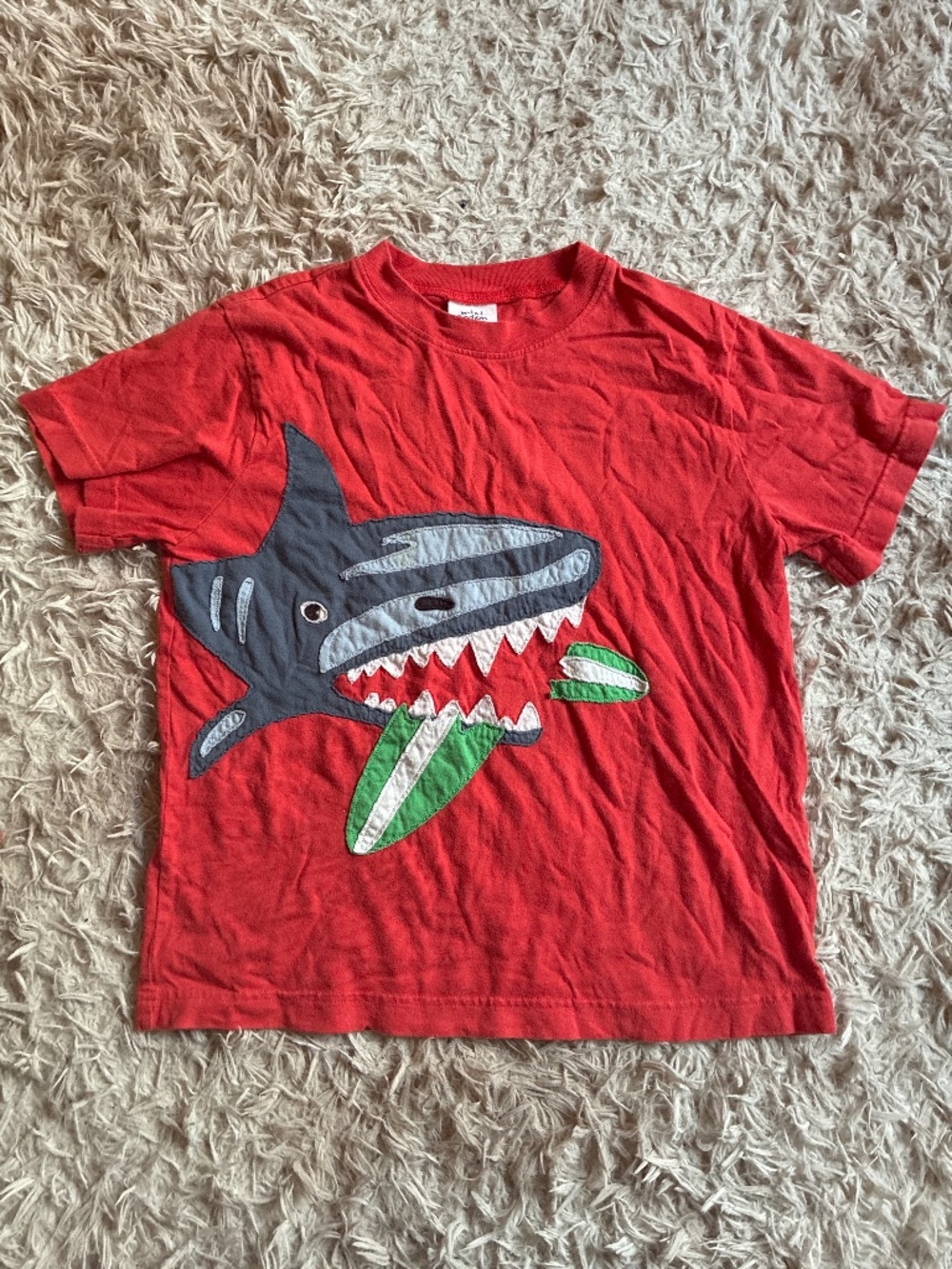 Mini Boden Shark Shirt Size 9-10 Years